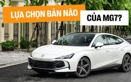 MG7 có 3 phiên bản, chênh nhiều nhất gần 300 triệu và bảng so sánh dưới đây chỉ ra từng trang bị khác biệt