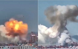 Container trên tàu hàng phát nổ kinh hoàng tại cảng Trung Quốc