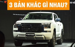 3 bản Mitsubishi Triton 2024 chênh nhau tới 269 triệu đồng và bảng so sánh dưới đây sẽ chỉ ra điểm khác biệt