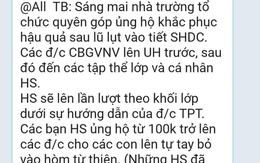 Xôn xao 1 trường học bị tố mời các em ủng hộ đồng bào lũ lụt từ 100.000 đi lên bỏ vào hòm quyên góp, dưới 100.000 thì không cần