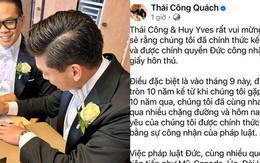 NTK Thái Công công bố chính thức kết hôn với bạn trai Huy Yves sau 10 năm đồng hành