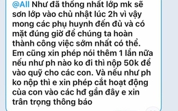 Xôn xao tin nhắn Ban phụ huynh yêu cầu các phụ huynh đi sơn lớp, không đi thì đóng 50.000 kèm theo lời "đe nẹt"?