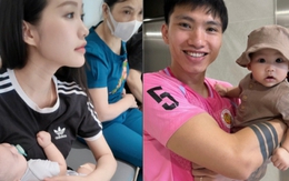 Hé lộ hình ảnh Đoàn Văn Hậu - Doãn Hải My đưa con đi bệnh viện, sự xuất hiện của "mẹ chồng" gây chú ý