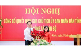 Sở Tài chính Vĩnh Phúc có tân nữ Giám đốc