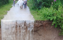 Sập cống liên hợp, nhiều hộ dân bị cô lập