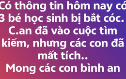 Sự thật về 3 học sinh ở TP HCM bị bắt cóc