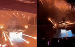Sự cố nổ pháo hoa rơi trúng khán giả tại concert Em Xinh