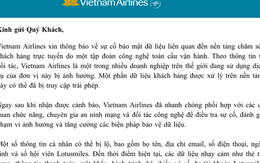 Vietnam Airlines khẳng định thông tin thẻ tín dụng, số dư tài khoản,...của khách hàng vẫn an toàn sau sự cố bảo mật, khuyến nghị đổi mật khẩu