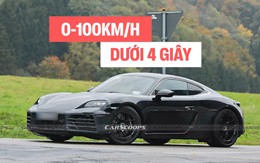 Porsche 718 EV lộ ảnh chạy thử: Đèn giống Taycan, hốc gió giống 911, tăng tốc 0-100km/h dưới 4 giây
