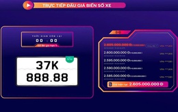 Biển số ngũ quý 8 tỉnh Nghệ An trúng đấu giá hơn 2,6 tỷ đồng