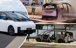 Xe ô tô điện Trung Quốc bất ngờ bốc cháy chỉ còn trơ khung thép khi đang chạy mà không hề có va chạm!