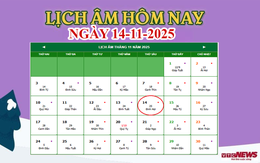 Lịch âm 14/11 - Âm lịch hôm nay 14/11 chính xác nhất - lịch vạn niên 14/11/2025