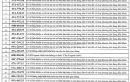 709 chủ xe có biển số sau nhanh chóng nộp phạt nguội theo Nghị định 168