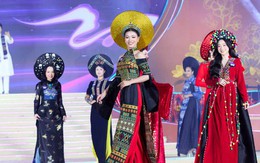 30 thí sinh Hoa hậu Du lịch Dân tộc Việt Nam 2025 tỏa sáng với áo dài của NTK Cao Thu Vân