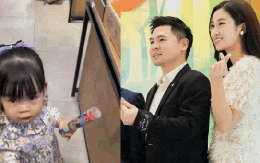 Đỗ Mỹ Linh cùng chồng Chủ tịch đưa con gái đi tiệm sách, lộ chi tiết liên quan chuyện mang bầu lần 2