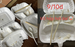 Hình ảnh những chiếc vỏ hộp đựng cơm cứu trợ gây xúc động