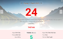 Lịch âm 24/11 - Xem lịch âm ngày 24/11
