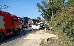 Ô tô 7 chỗ tông vào xe đầu kéo, 6 người thương vong ở Lạng Sơn