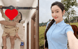 3 triệu người xem Chu Thanh Huyền cho con trai 1 tuổi của Quang Hải đu xà, netizen tranh cãi dữ dội