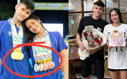 Bức ảnh gây sốt của cặp đôi hot nhất SEA Games 33: Trai tài gái giỏi, đẹp đôi còn "lụm" cả "rổ" huy chương!