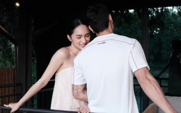 Hương Giang quấn quýt bên "người đàn ông lạ" tại khu nghỉ dưỡng ở Lào