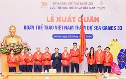 Phụ công Lê Thanh Thúy và võ sĩ karate Lê Minh Thuận sẽ cầm cờ cho Đoàn thể thao Việt Nam