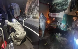 Hà Nội: Giải cứu tài xế xe buýt mắc kẹt trong cabin sau tai nạn giao thông