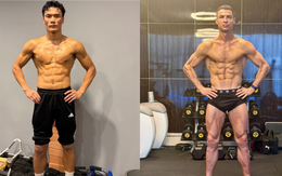 Thủ môn Bùi Tiến Dũng đu trend khoe body của Ronaldo, còn gọi thẳng chính chủ vào xem, được khen 1 chín 1 mười