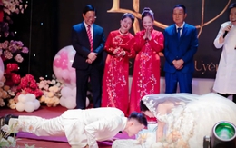 Màn nằm rạp giữa sân khấu "hơn thua" với cô dâu của chú rể thu hút 7 triệu lượt xem