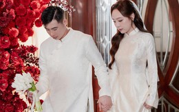 Thủ môn U23 Việt Nam làm lễ ăn hỏi thạc sĩ hơn 3 tuổi, visual cô dâu sáng bừng, chuẩn "trai tài gái giỏi"