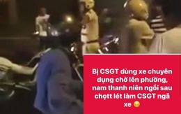 Sự thật bất ngờ clip "bị chở lên phường, nam thanh niên ngồi sau chọc lét làm CSGT ngã xe": Công an TP.HCM khuyến cáo