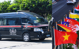 Cận cảnh xe dò bom mìn xuất hiện tại SVĐ Rajamangala trước giờ lễ khai mạc SEA Games 33