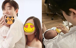 Chị đẹp Vbiz bí mật sinh con lần đầu công bố ảnh gia đình: Chồng lộ rõ mặt nhưng 1 chi tiết giấu kín