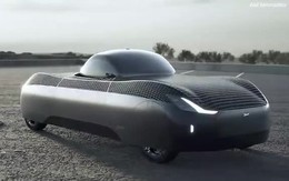 Hình ảnh xe tương lai trị giá 296.000 USD bay qua khu vực tắc đường