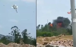 Khoảnh khắc chiến đấu cơ Trung Quốc rơi khi huấn luyện