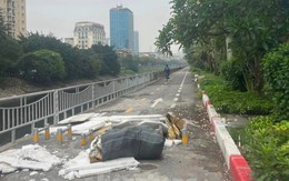 Đường Hà Nội dành riêng cho xe đạp và người đi bộ nhếch nhác, vắng tanh