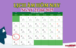 Lịch âm 21/4 - Âm lịch hôm nay 21/4 chính xác nhất - lịch vạn niên 21/4/2025