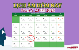 Lịch âm 23/4 - Âm lịch hôm nay 23/4 chính xác nhất - lịch vạn niên 23/4/2025