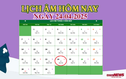 Lịch âm 24/4 - Âm lịch hôm nay 24/4 chính xác nhất - lịch vạn niên 24/4/2025