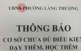 Tạm đình chỉ hoạt động trung tâm dạy thêm 600 học sinh phố Chùa Láng