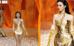 Ảnh nét căng "soi" màn catwalk đẹp mê hồn của vợ mẫu tây Bùi Tiến Dũng, đôi chân dài nuột nà mới gây chú ý