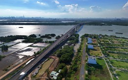 Diện mạo mới cầu lớn nhất Vành đai 3 sau hơn 2 năm thi công