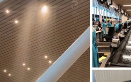 Nhà ga T3 Tân Sơn Nhất bị dột, nước dội xuống sàn