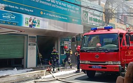 Cháy phòng giao dịch một ngân hàng ở Nha Trang