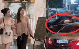 "Cam thường" tóm gọn Quang Hải lái xế hộp bạc tỷ đón Chu Thanh Huyền, nhan sắc nàng WAG sang chảnh gây chú ý