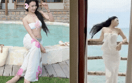 Nóng hơn mùa hè, bạn gái hot TikToker của "nam thần" U23 Việt Nam diện bikini khoe body khét lẹt