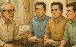 Bố gọi về chia tài sản nhưng không đưa đất, đưa tiền mà chỉ cho mỗi người 1 lá thư tay, đọc xong, 3 người con trai đều nể phục
