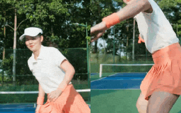 Ánh Viên "lên đồ" chơi pickleball, nhan sắc đẹp ngỡ ngàng, động tác vụng về nhưng cực nhanh đã "quẩy" banh nóc!