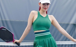 “Há hốc mồm” với visual trắng phát sáng của Minh Hằng trên sân pickleball, thời trang đỉnh, trình cũng không xoàng