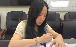 Hình ảnh Cún "Bông" Vũ Hồng Phúc tại cơ quan công an